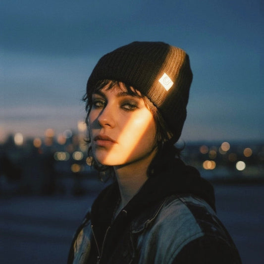 Comfortable Silence Cable Knit Black Beanie