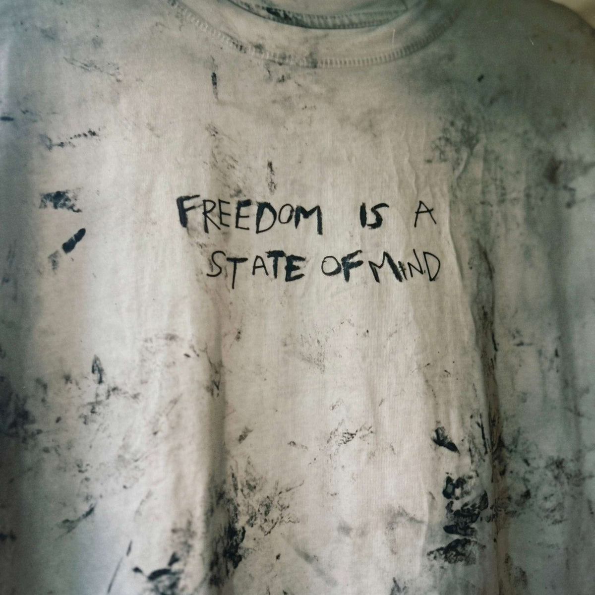 1/1 Free Your Mind: Burnout Wash: Hand-Dyed Drop Crop Short Sleeve Tee (S)