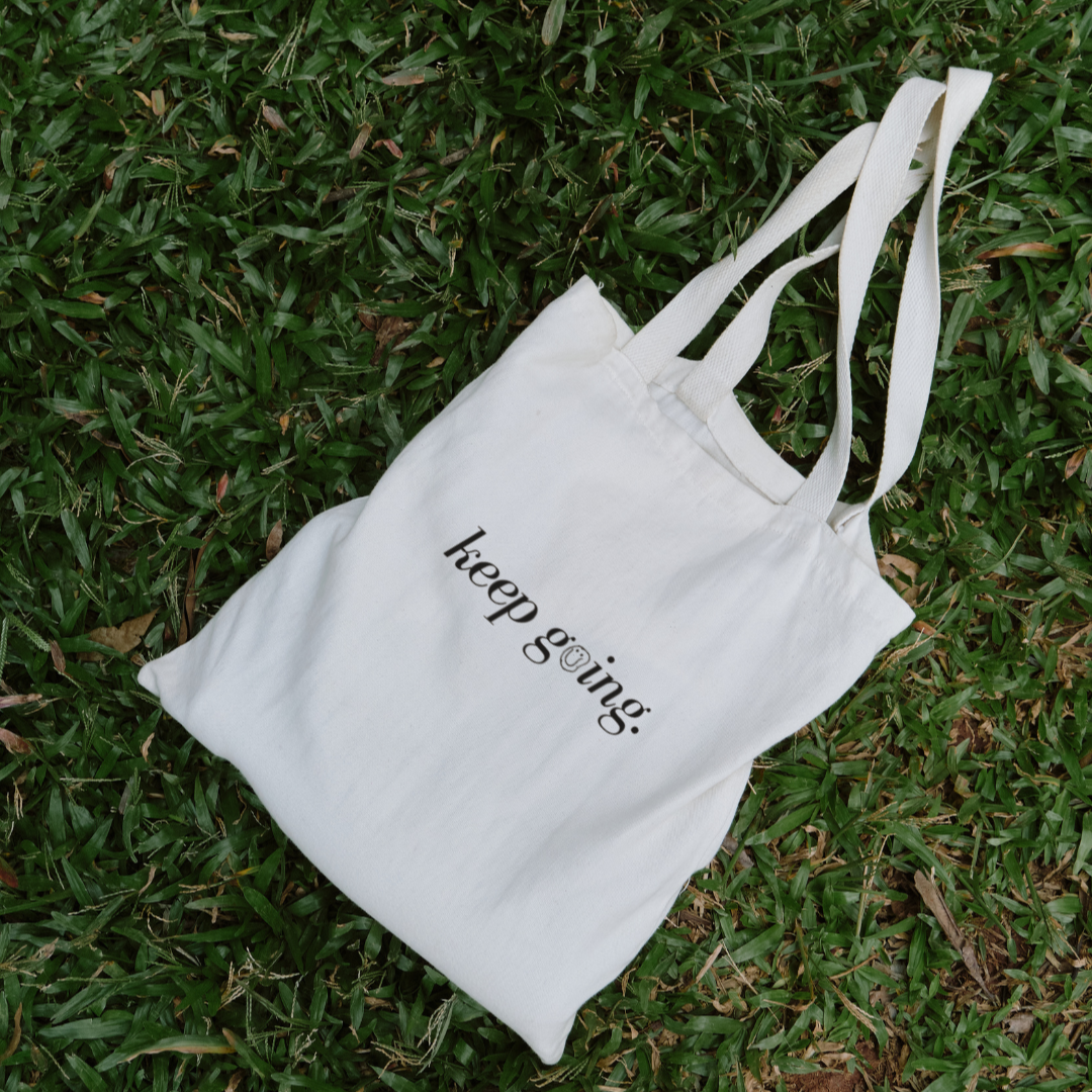 Comfortable silence Keep Going Canvas Tote Bag