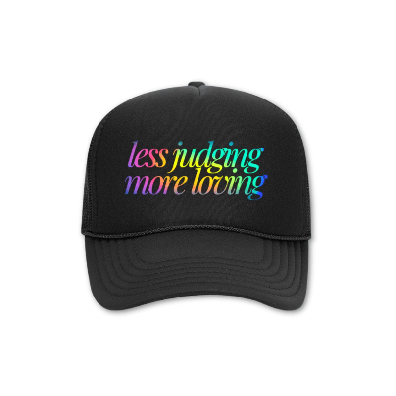 Less Judging Black Gradient Hat