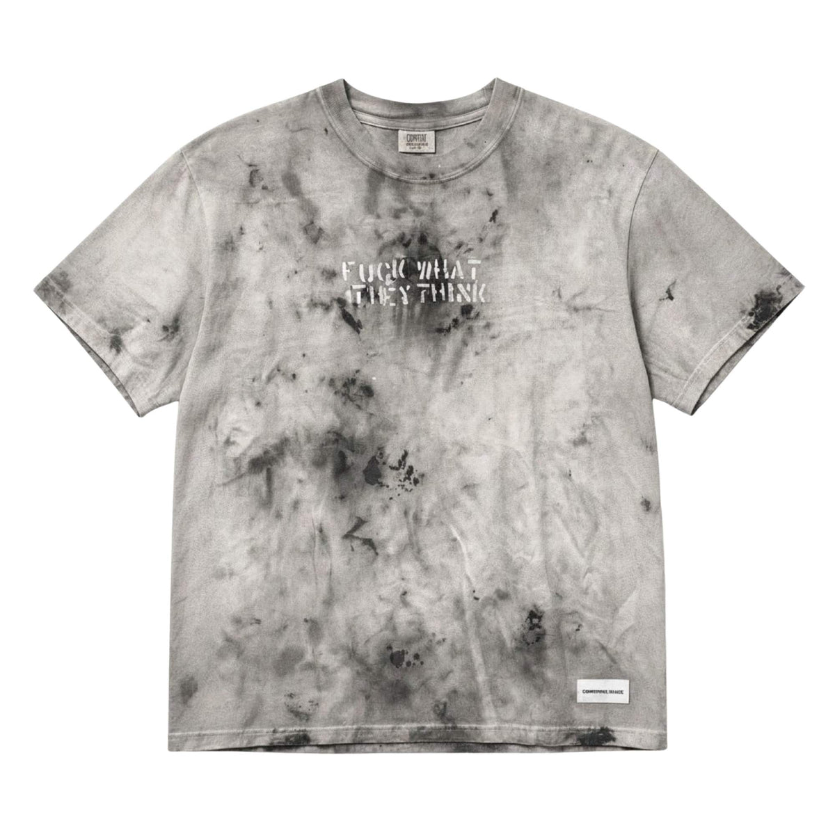 1/1 FCK ’EM: Burnout Wash — Hand-Dyed + Stenciled Short Sleeve Tee (M)