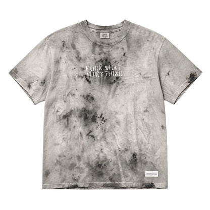 1/1 FCK ’EM: Burnout Wash — Hand-Dyed + Stenciled Short Sleeve Tee (M)