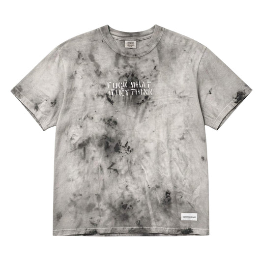 1/1 FCK ’EM: Burnout Wash — Hand-Dyed + Stenciled Short Sleeve Tee (M)