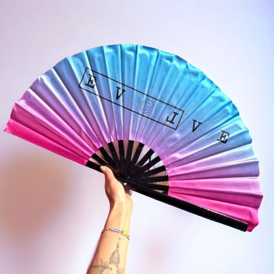 EVOLVE Satin Bamboo Hand Fan