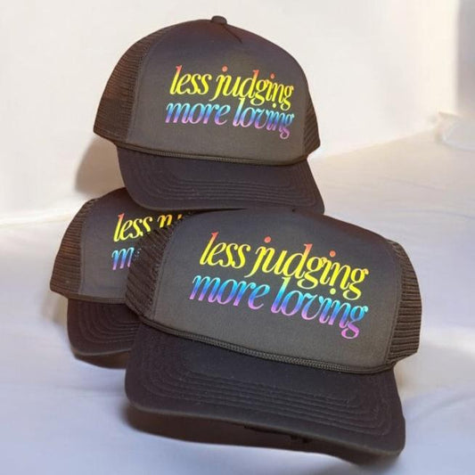 Less Judging Black Gradient Hat