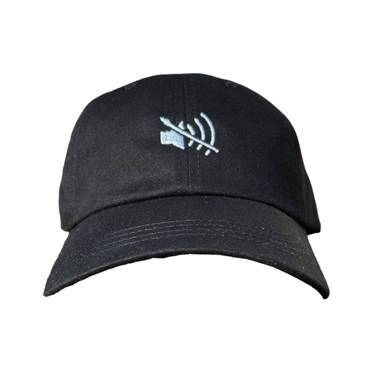 Comfortable Silence Muted Logo Black Dad Hat