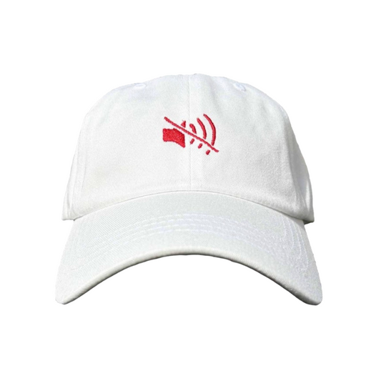 Comfortable Silence Muted White Dad Hat