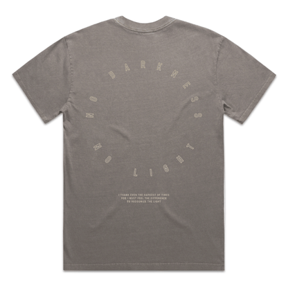 No Darkness, No Light Heavy Faded Grey Oversized Short Sleeve Tee