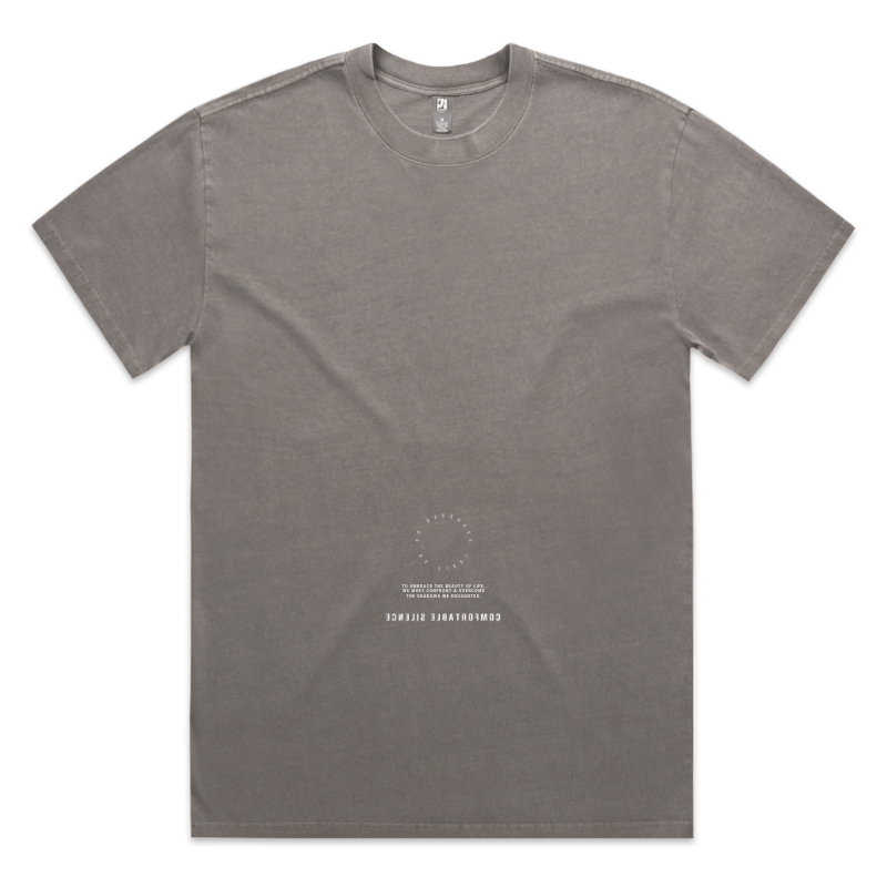 No Darkness, No Light Heavy Faded Grey Oversized Short Sleeve Tee