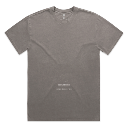 No Darkness, No Light Heavy Faded Grey Oversized Short Sleeve Tee