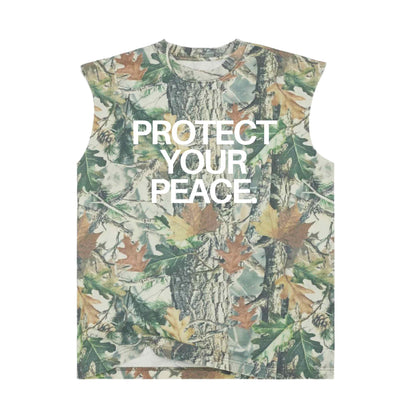 At All Costs Camo Oversized Muscle Tee