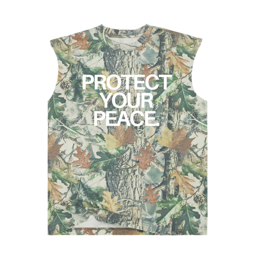At All Costs Camo Oversized Muscle Tee