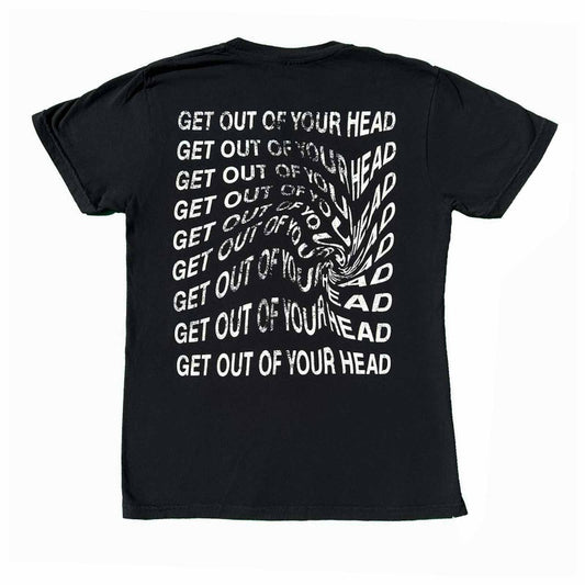 Comfortable Silence. Get Out of Your Head Black/White Short Sleeve Tee