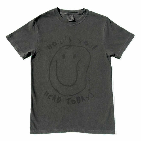 Comfortable Silence. How's Your Head Today? Faded Grey Short Sleeve Tee