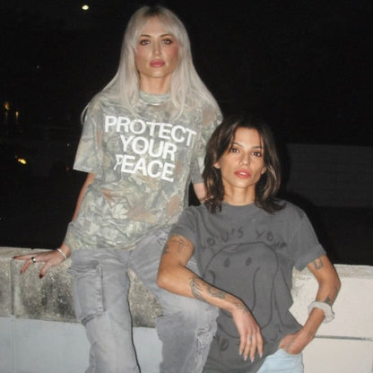 How's Your Head Today? Faded Grey Short Sleeve Tee