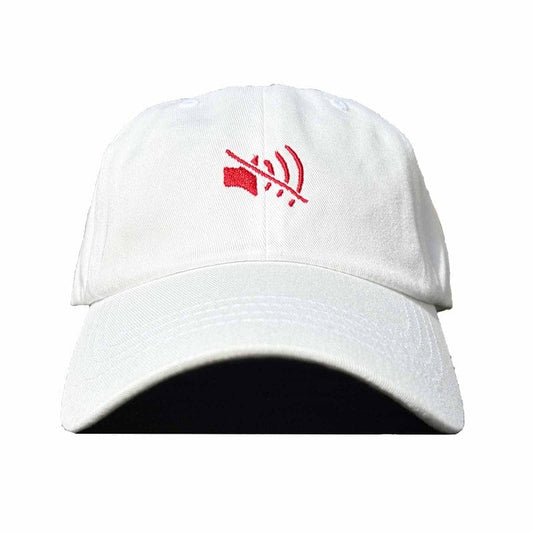 Comfortable Silence. Muted White Dad Hat