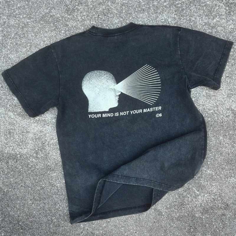 The Chaos Will Fade Vintage Black Oversized Box Short Sleeve Tee