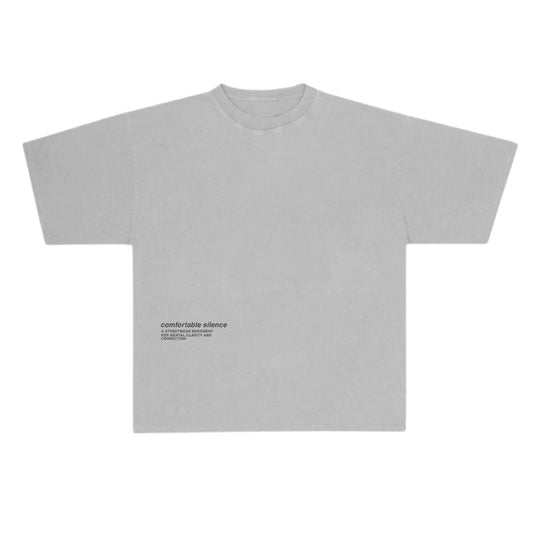 Tune In Drown Out Vintage Grey Oversized Box Short Sleeve Tee