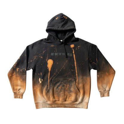 Custom Get Out of Your Head Black Puff Print Staple Hoodie