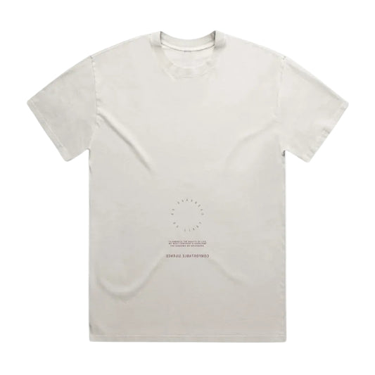No Darkness, No Light Faded Bone Oversized Short Sleeve Tee