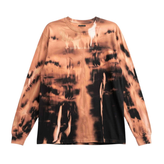 Static 002: Interference – Black Hand-Bleached Long Sleeve Tee (XL)